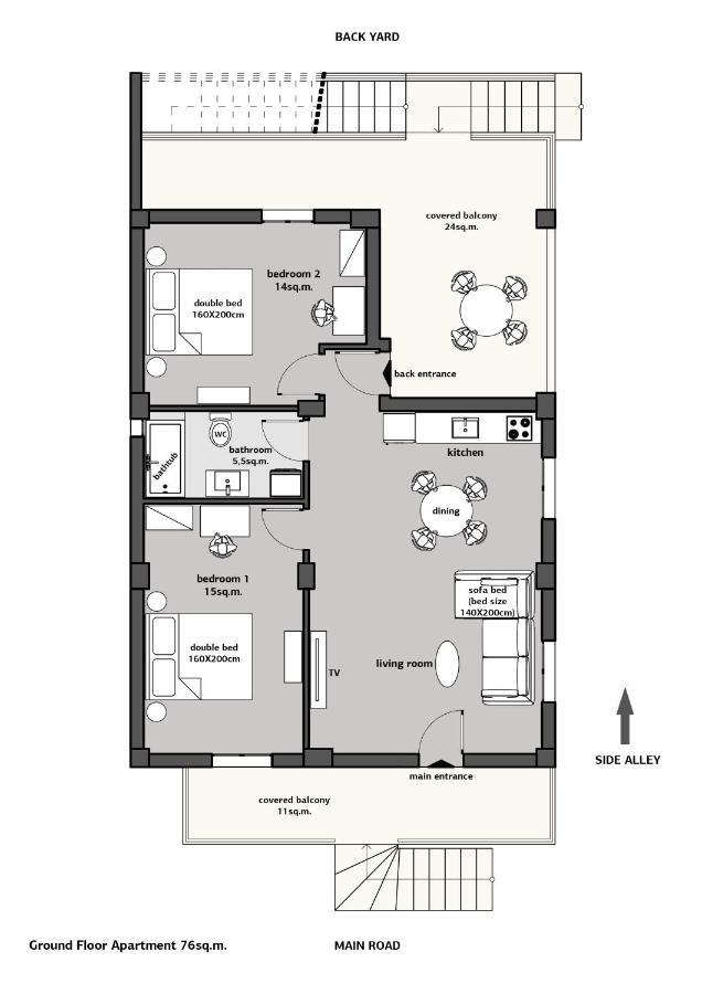 Indigo Apartment, Неа-Міханіона Екстер'єр фото
